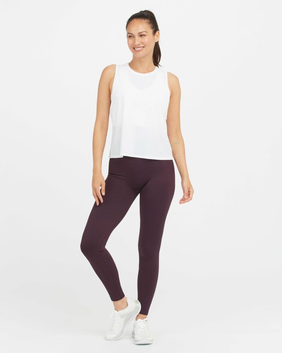 Clothing Spanx | Spanx Seamless Sculpt Chevron Ribbed Leggings