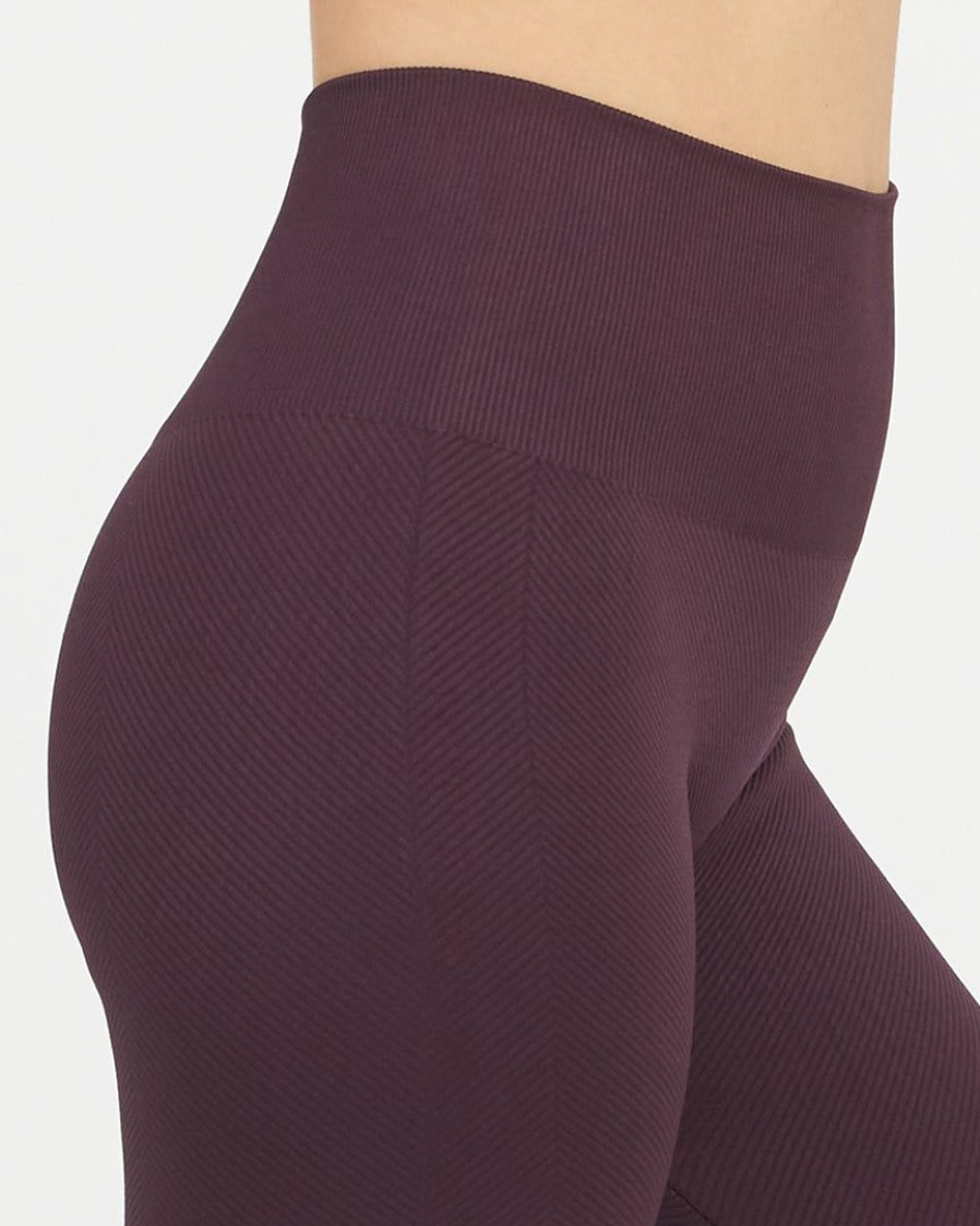 Clothing Spanx | Spanx Seamless Sculpt Chevron Ribbed Leggings