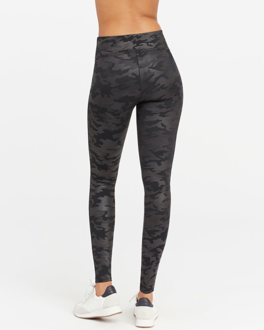 Clothing Spanx | Spanx Faux Leather Camo Leggings