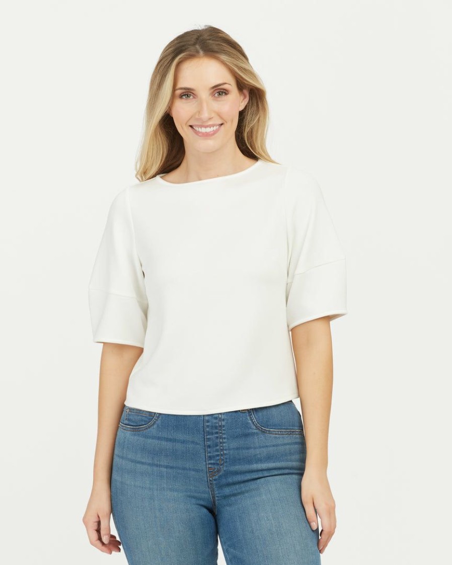 Clothing Spanx | Spanx Airessentials Puff Sleeve 'At-The-Hip' Top