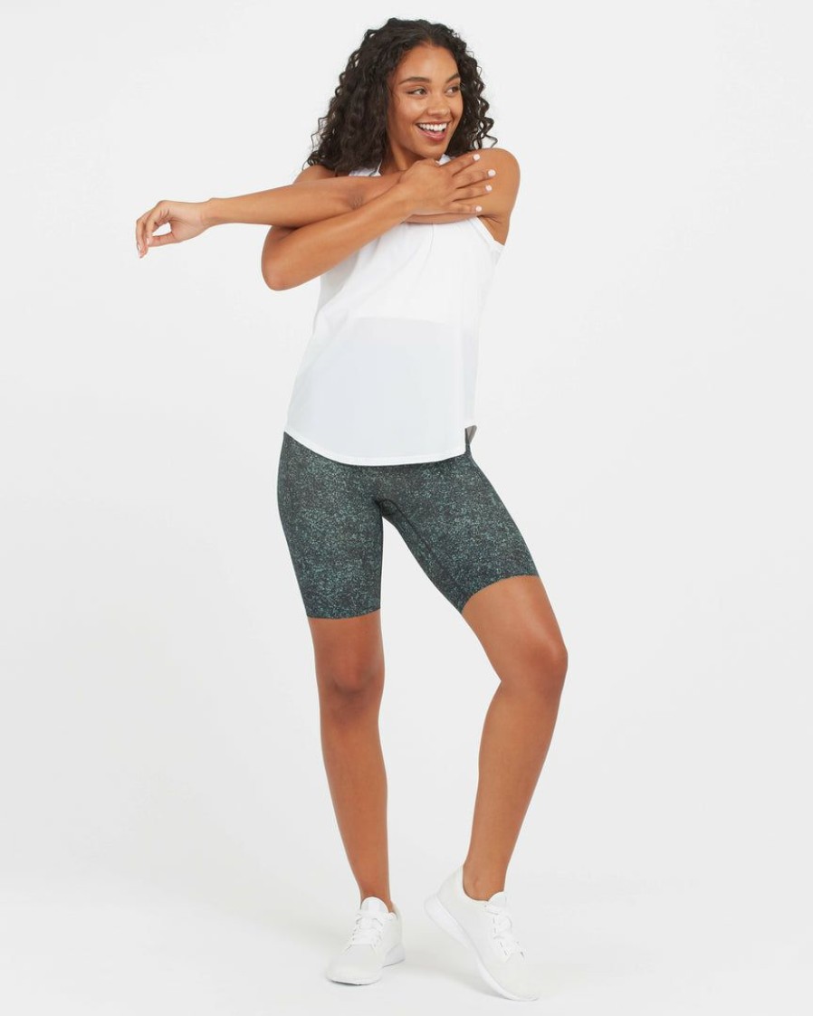 Leggings Spanx | Spanx Booty Boost Active 8" Speckled Bike Short Speckled Emerald