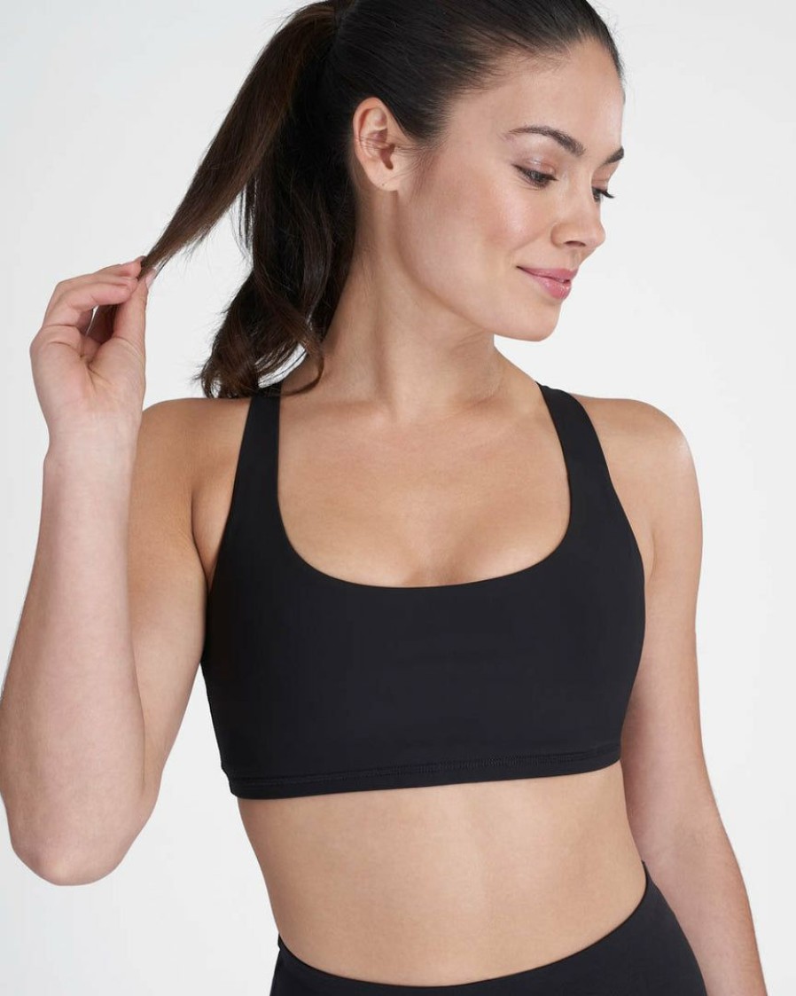 Leggings Spanx | Spanx Low Impact Sports Bra Activewear Black