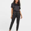 Clothing Spanx | Spanx Satin Jogger Clothing Classic Black