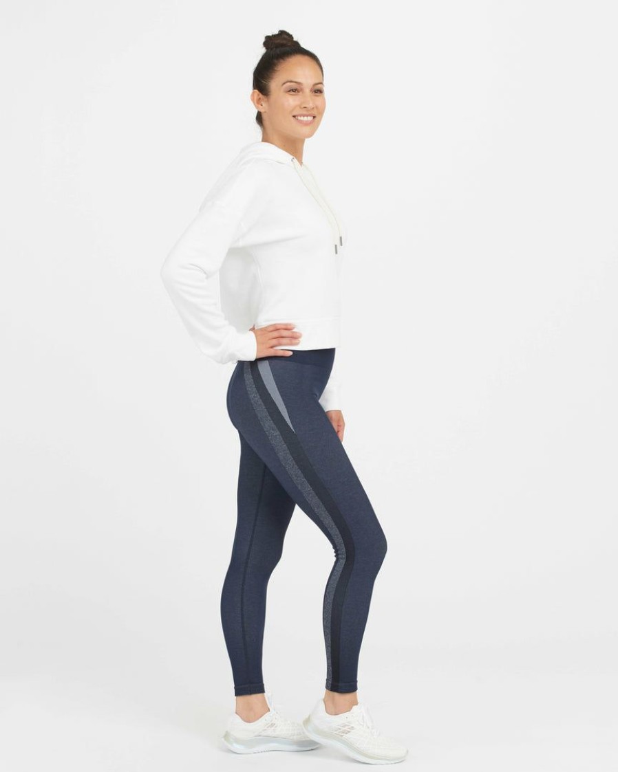 Clothing Spanx | Spanx Look At Me Now Seamless Track Stripe Leggings