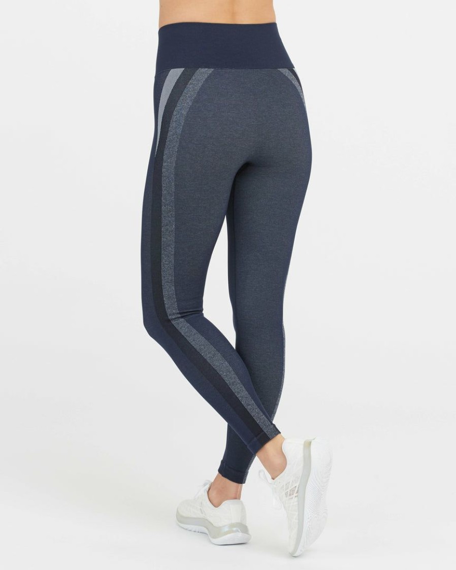 Clothing Spanx | Spanx Look At Me Now Seamless Track Stripe Leggings