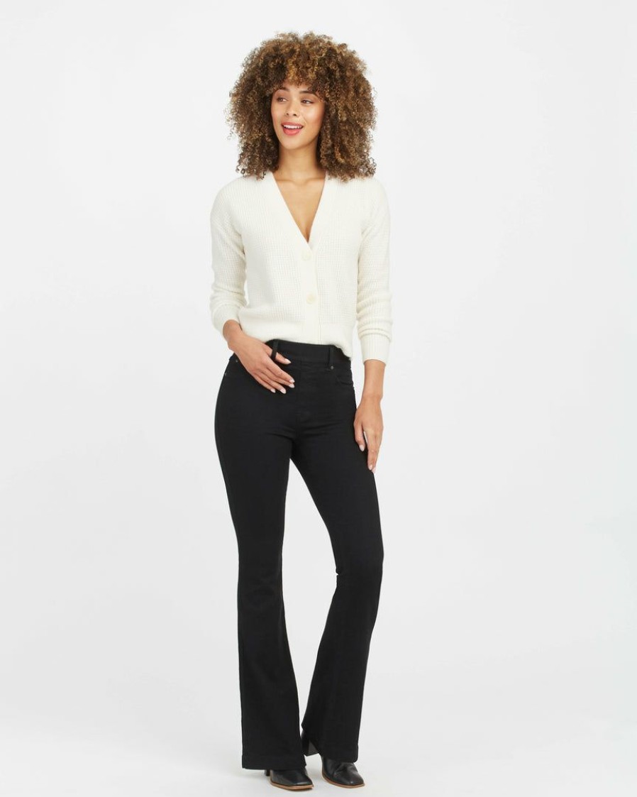 Clothing Spanx | Spanx Flare Jeans, Back In Stock Clean Black