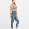 Clothing Spanx | Spanx Booty Boost Illuminate-Her Active 7/8 Leggings, Hillary Howorth Art Making Waves Navy