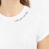 Clothing Spanx | Spanx Pima Cotton Embroidered Graphic Tee