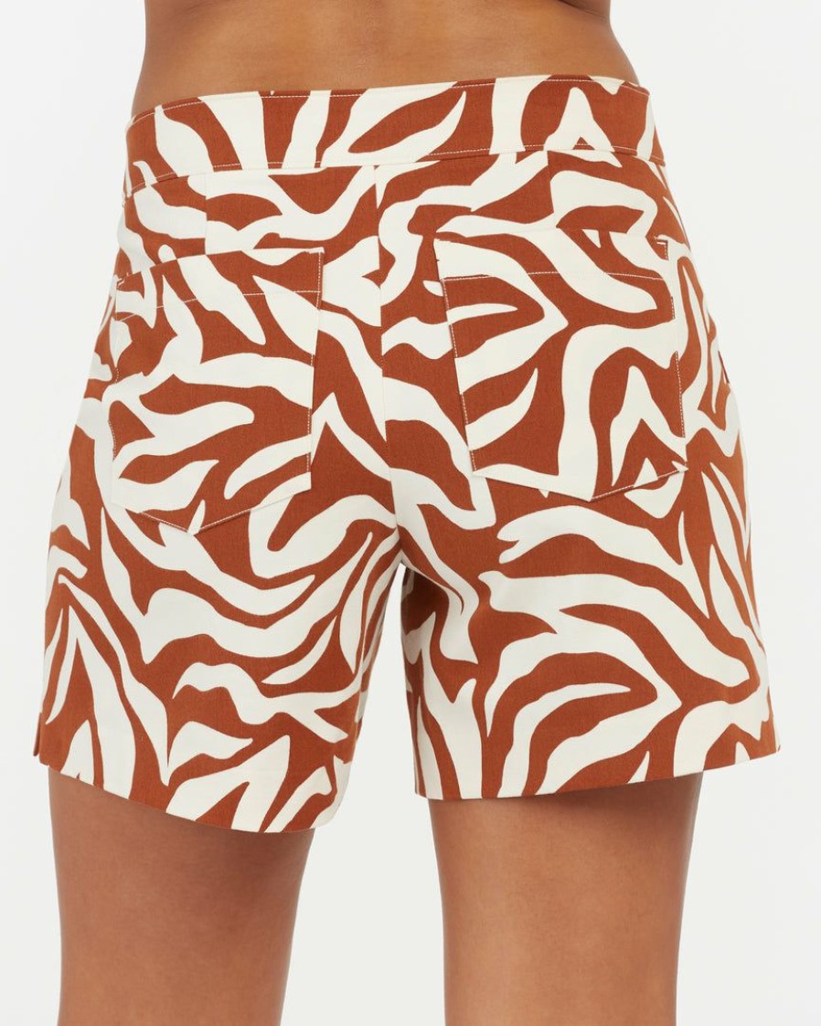 Clothing Spanx | Spanx On-The-Go Printed Shorts, 6 New