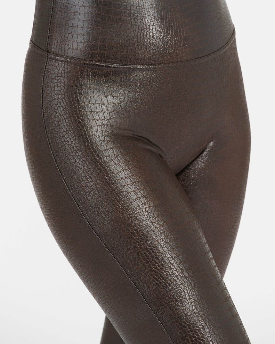 Clothing Spanx | Spanx Faux Leather Croc Shine Leggings