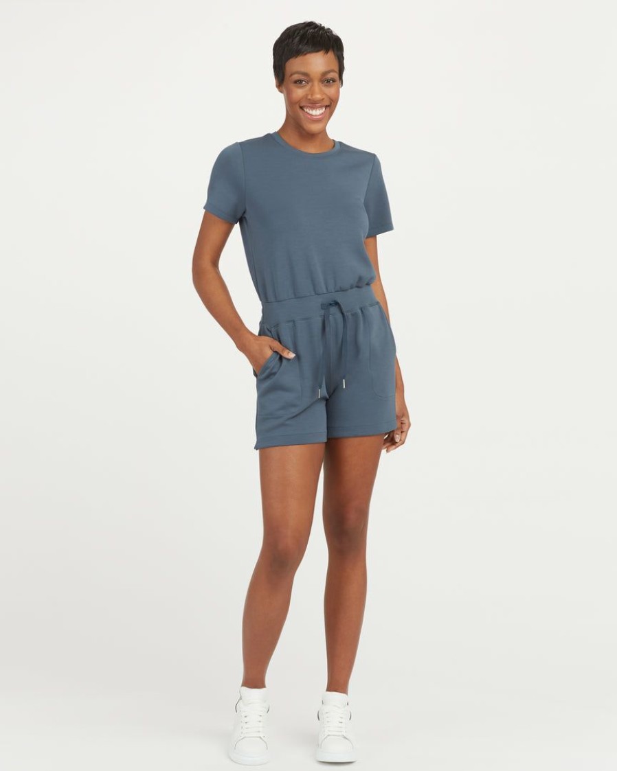 Clothing Spanx | Spanx New Airessentials Short Sleeve Romper