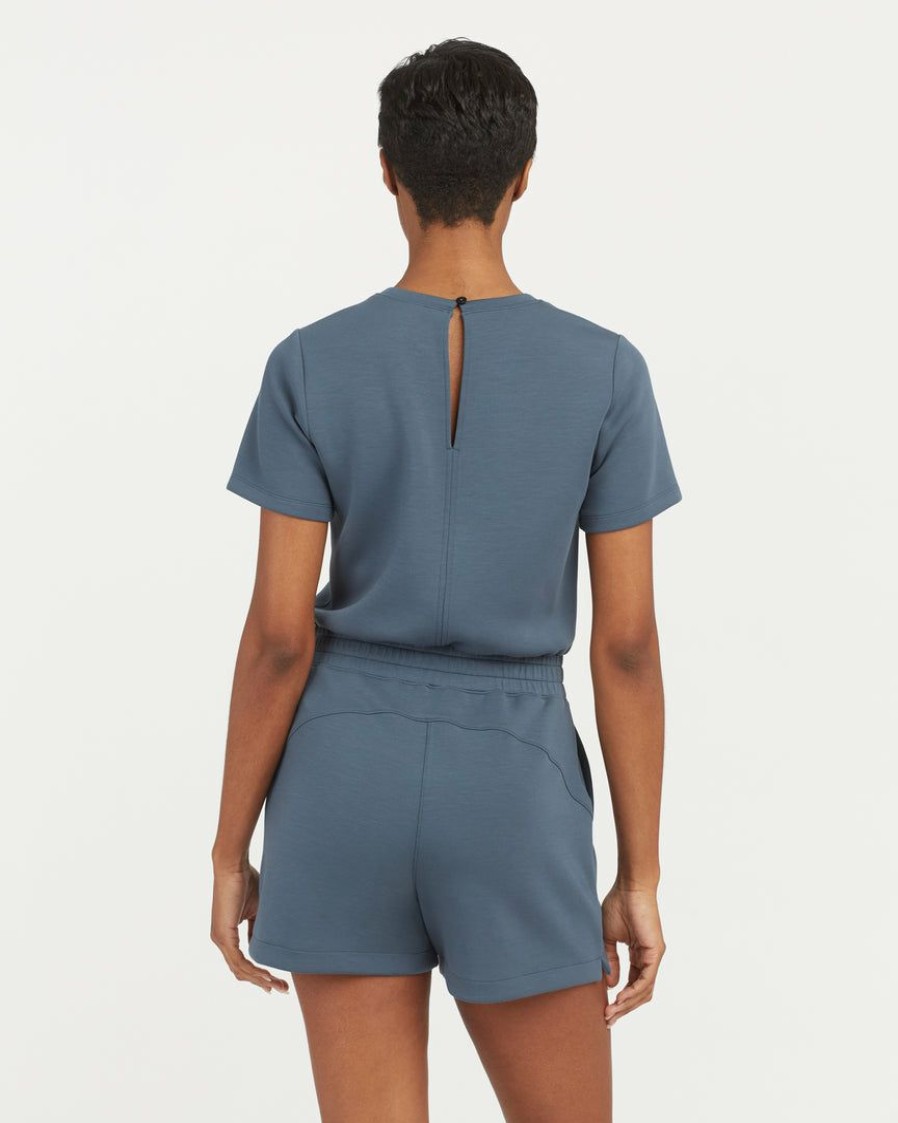 Clothing Spanx | Spanx New Airessentials Short Sleeve Romper