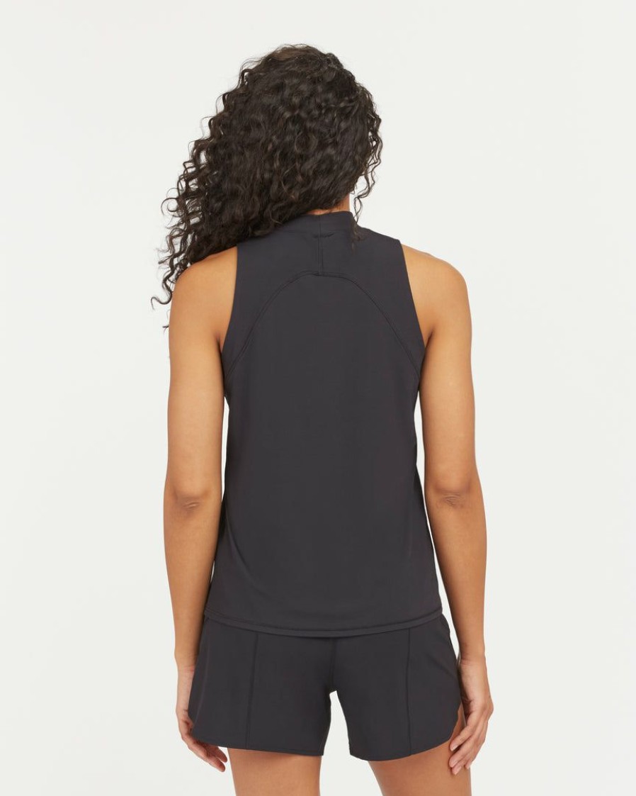 Leggings Spanx | Spanx Activewear Go Lightly Ribbed Mock Neck Tank