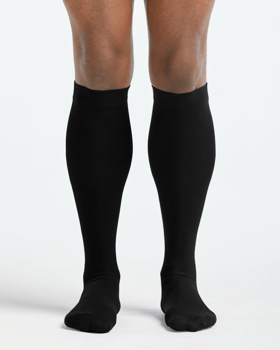 Clothing Spanx | Spanx Men'S Graduated Compression Socks, 15-20 Mmhg Mens Black