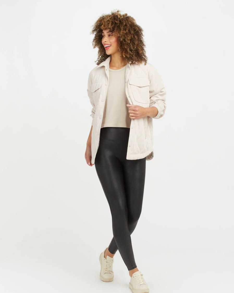 Clothing Spanx | Spanx Faux Leather Leggings Best Sellers Black