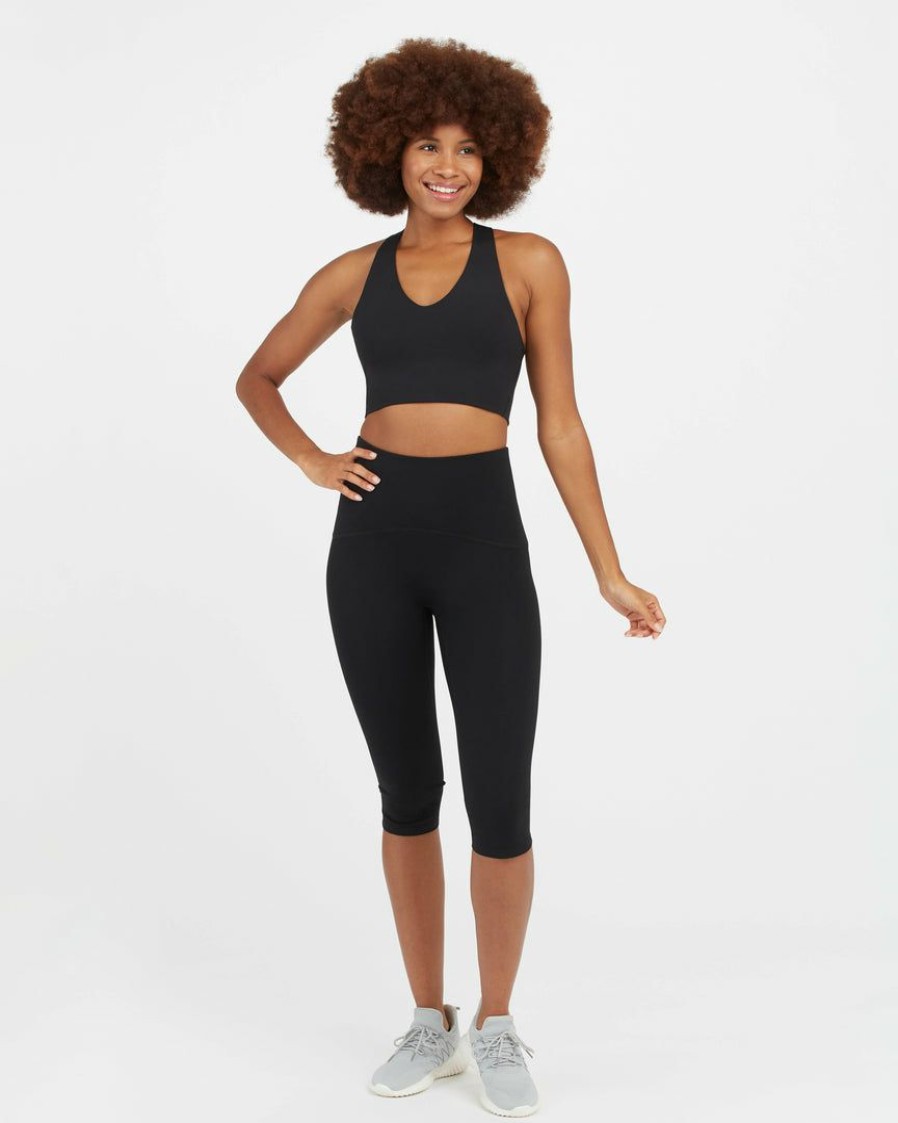 Clothing Spanx | Spanx Booty Boost Active Knee Leggings The Summer Shop Very Black