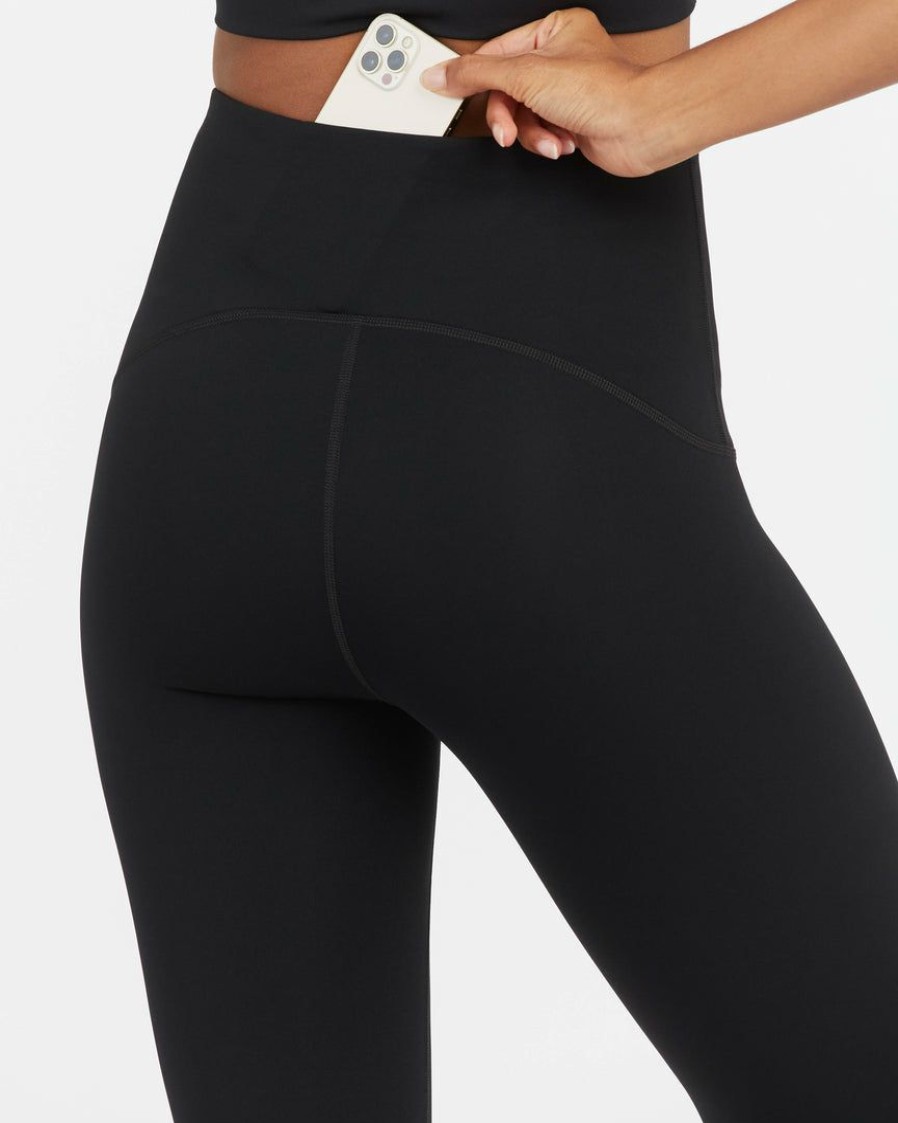 Clothing Spanx | Spanx Booty Boost Active Knee Leggings The Summer Shop Very Black