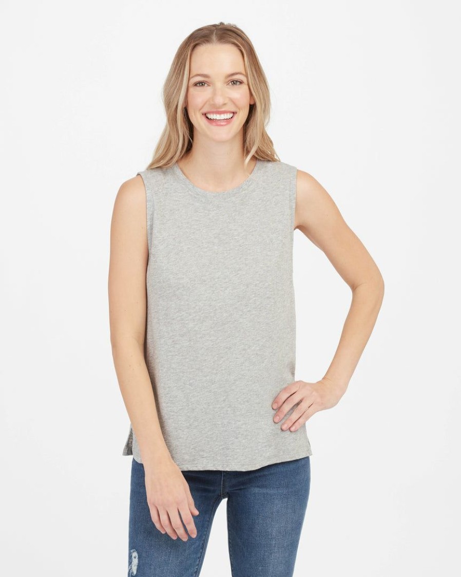 Clothing Spanx | Spanx Pima Cotton Muscle Tee