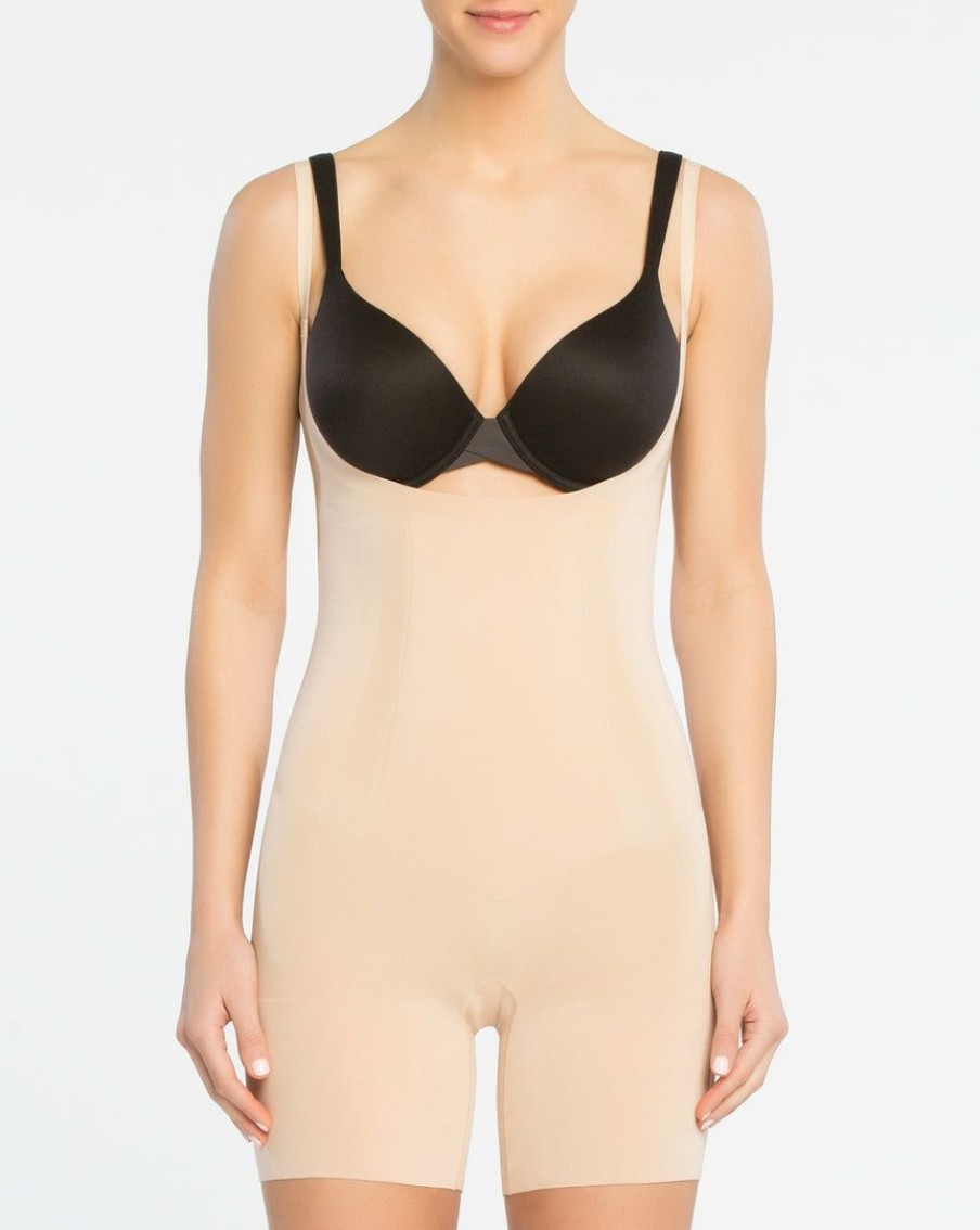 Shapewear Spanx | Spanx Oncore Open-Bust Mid-Thigh Bodysuit