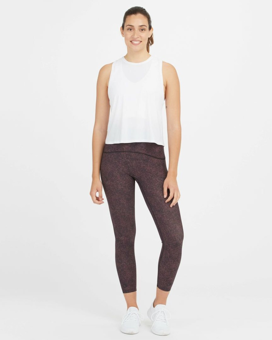 Clothing Spanx | Spanx Booty Boost Active Speckled 7/8 Leggings