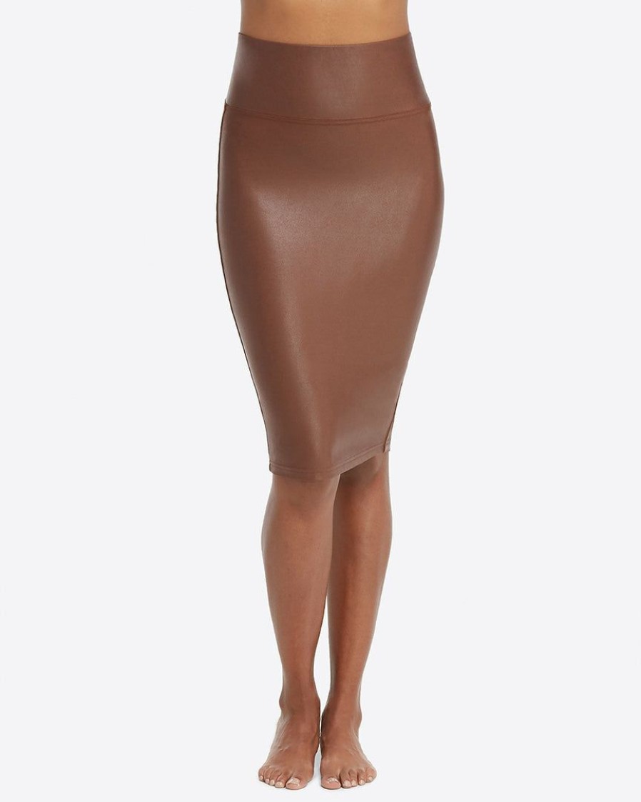 Clothing Spanx | Spanx Faux Leather Pencil Skirt