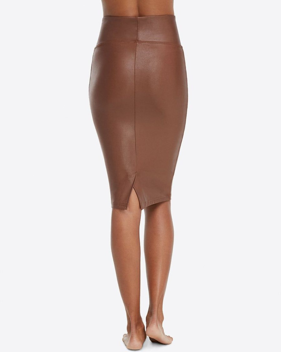 Clothing Spanx | Spanx Faux Leather Pencil Skirt