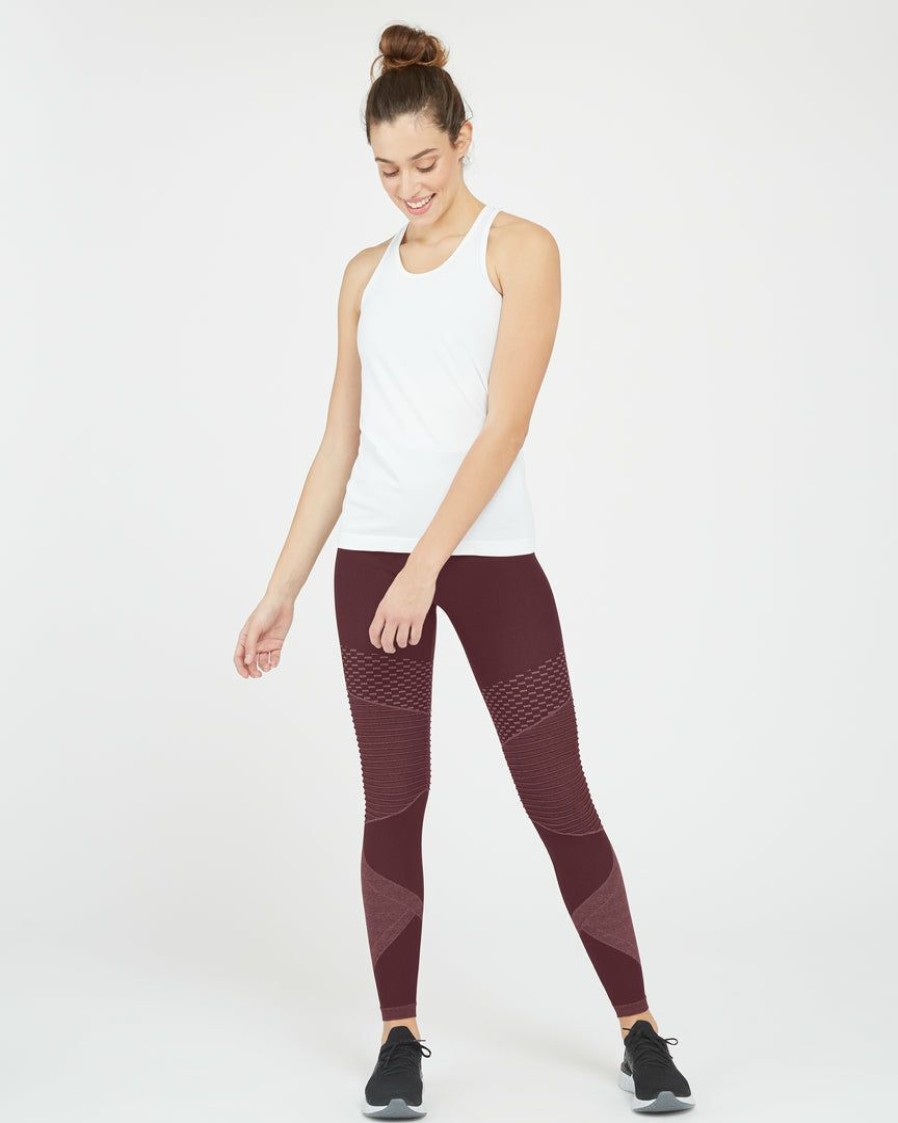 Clothing Spanx | Spanx Look At Me Now Seamless Moto Leggings, Wine