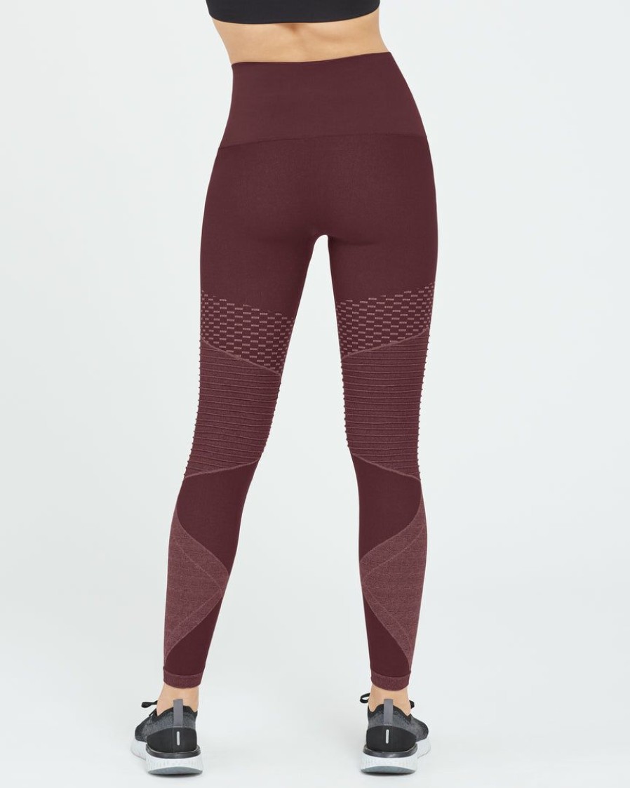 Clothing Spanx | Spanx Look At Me Now Seamless Moto Leggings, Wine