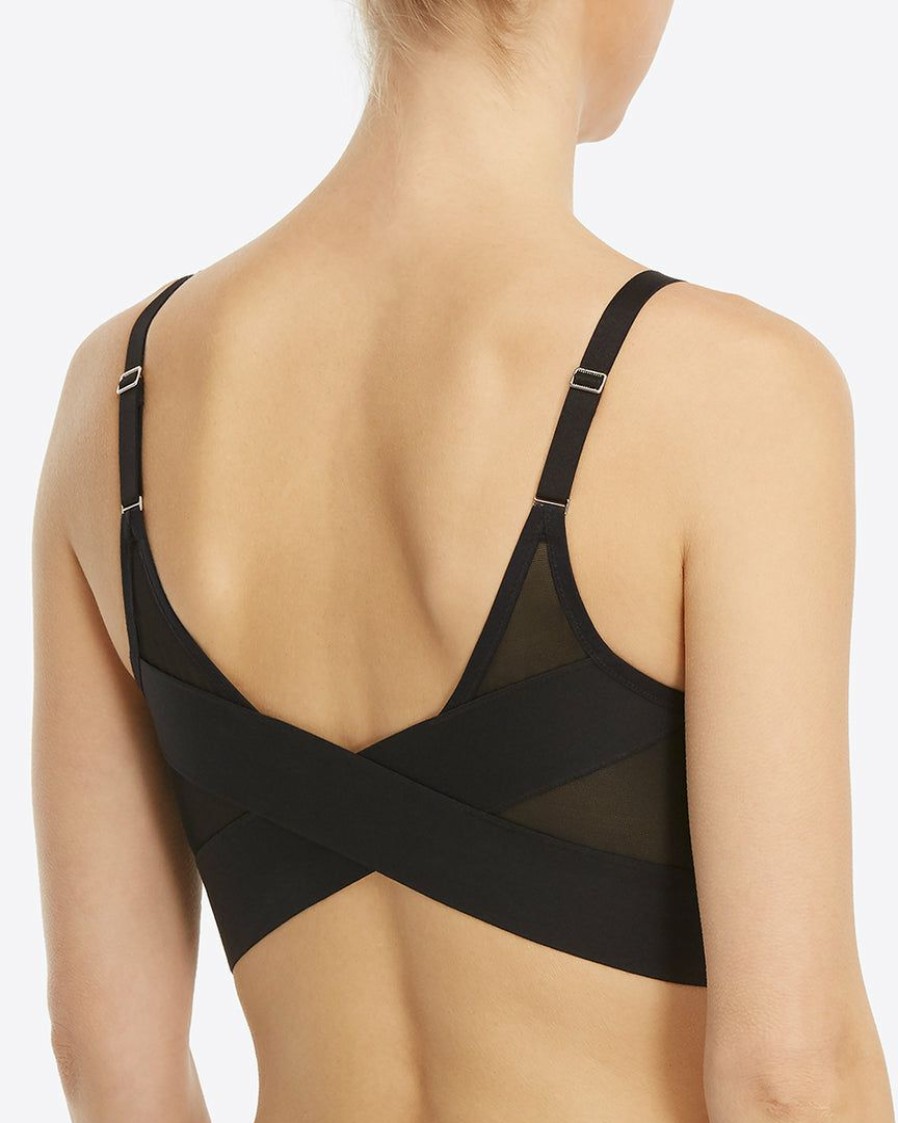 Clothing Spanx | Spanx The Summer Shop Mesh Panel Medium Impact Sports Bra