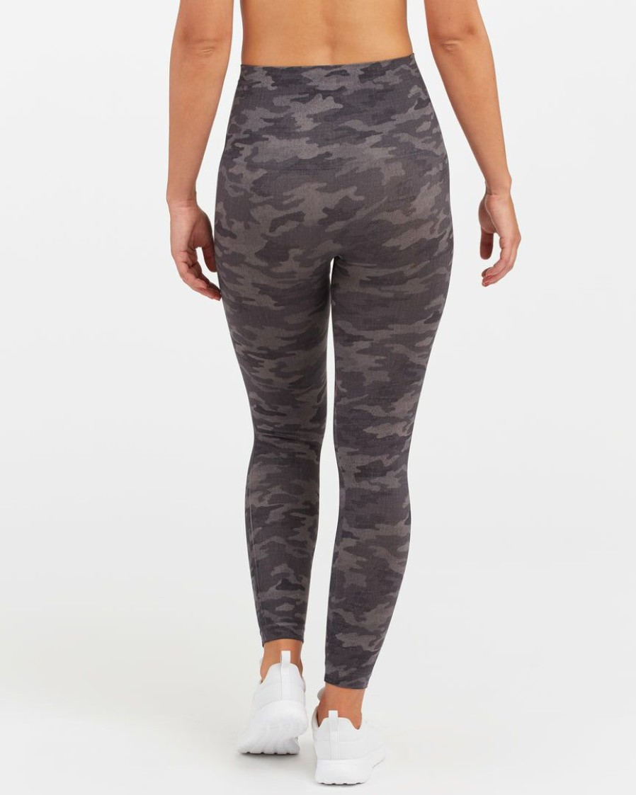 Clothing Spanx | Spanx Look At Me Now Seamless Leggings Best Sellers Heather Camo