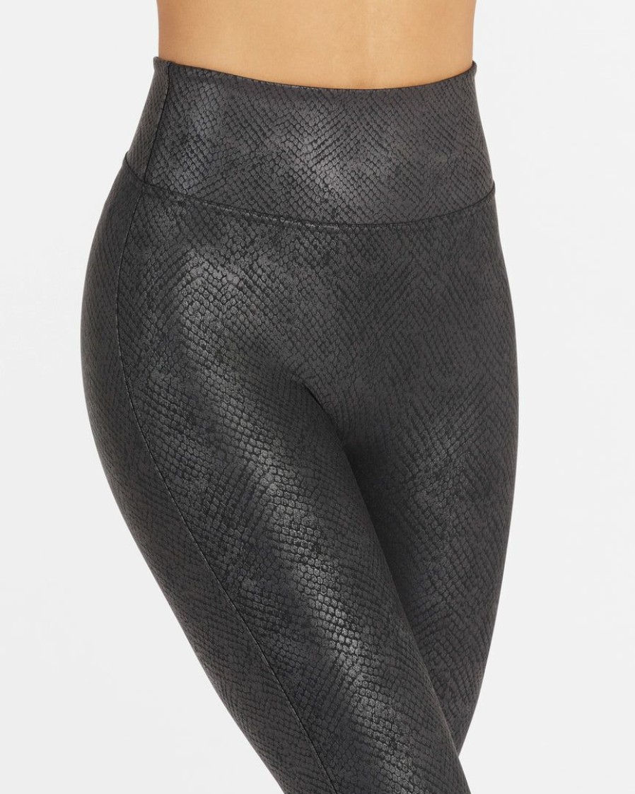 Clothing Spanx | Spanx Faux Leather Leggings Matte Snake