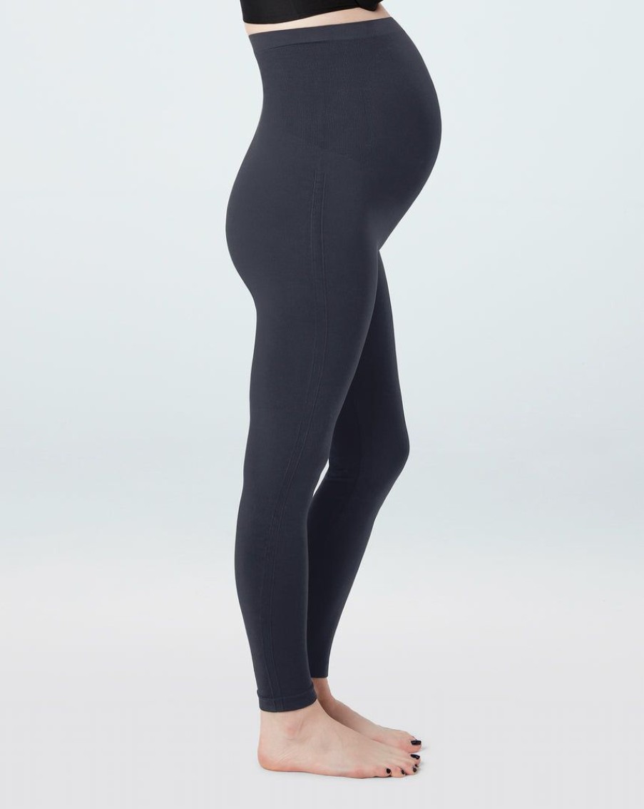 Clothing Spanx | Spanx Comfy Essentials Mama Look At Me Now Seamless Leggings Very Black