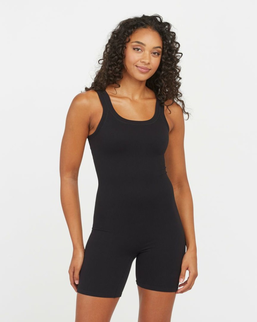 Clothing Spanx | Spanx Ecocare Ribbed Seamless Unitard Clothing