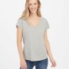 Clothing Spanx | Spanx Pima Cotton V-Neck Tee