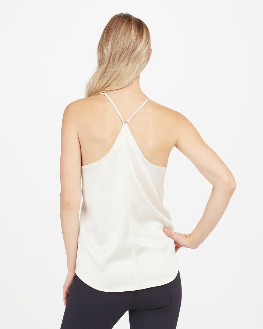 Clothing Spanx | Spanx The Summer Shop Satin V-Neck Racerback Cami