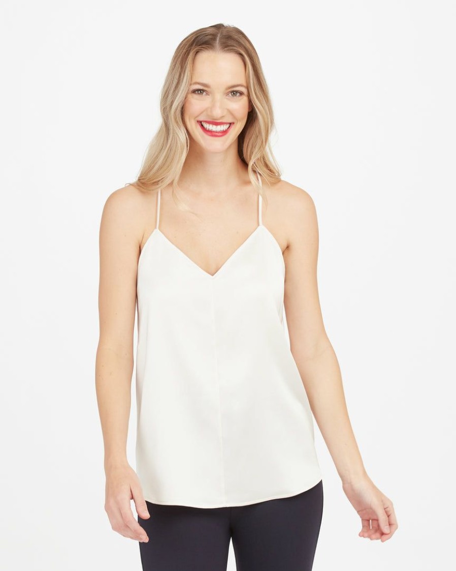 Clothing Spanx | Spanx The Summer Shop Satin V-Neck Racerback Cami