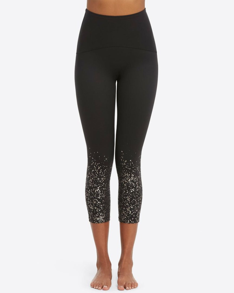 Clothing Spanx | Spanx Booty Boost Active Printed Cropped Leggings