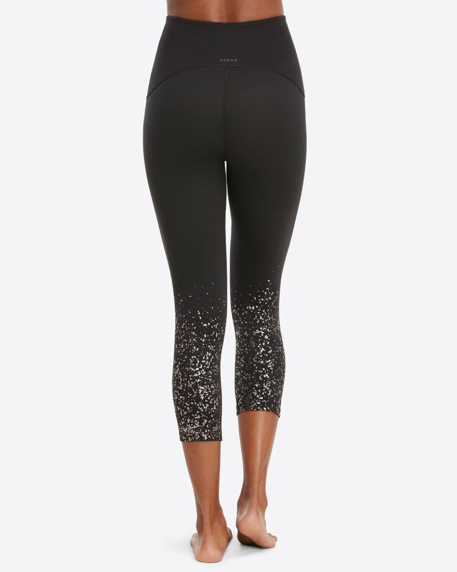 Clothing Spanx | Spanx Booty Boost Active Printed Cropped Leggings