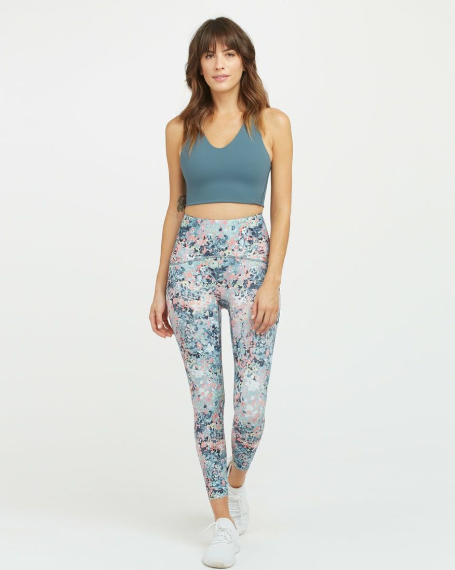 Clothing Spanx | Spanx Booty Boost Active 7/8 Leggings Splatter Floral