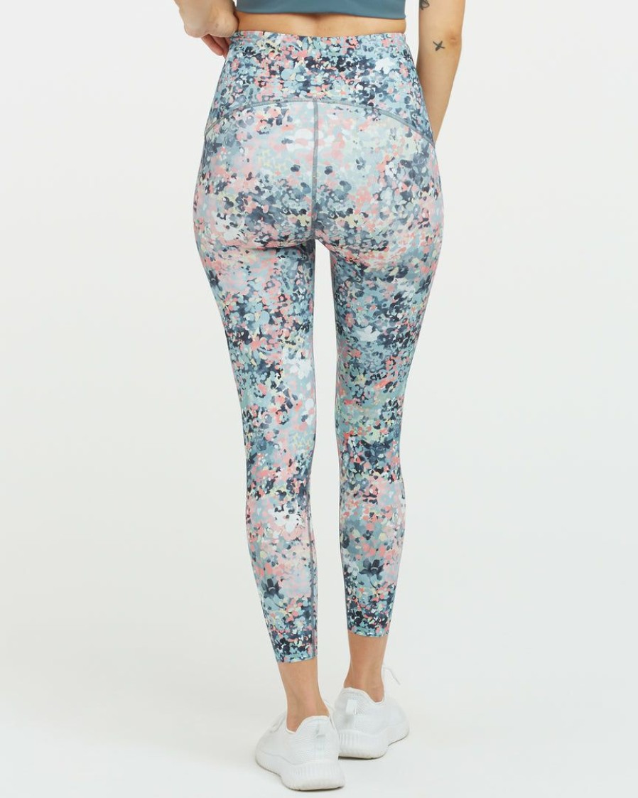 Clothing Spanx | Spanx Booty Boost Active 7/8 Leggings Splatter Floral