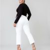 Clothing Spanx | Spanx New On-The-Go Kick Flare Pant With Silver Lining Technology Classic White